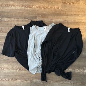 Lululemon Knot Front Shirts LOT OF THREE